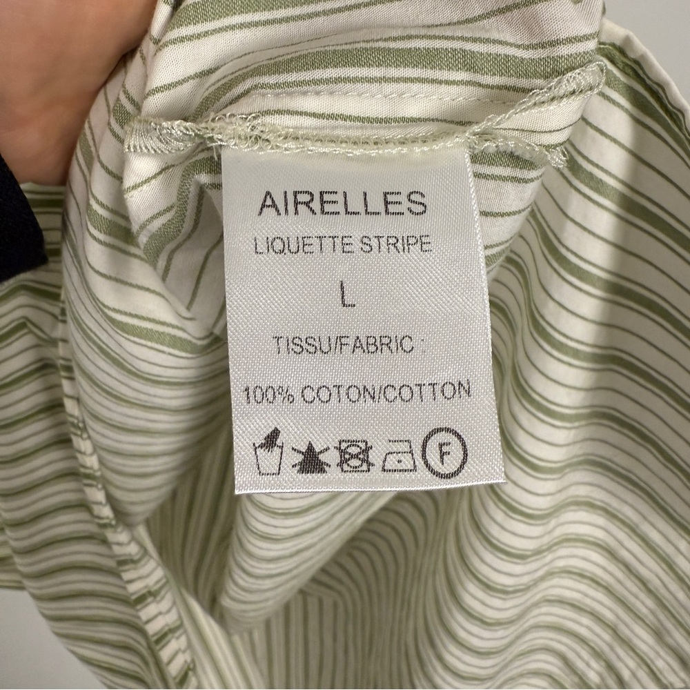 Airelles Liquette Stripe Cotton Shirt Dress L NWOT French Vacation Beach - Picture 7 of 8